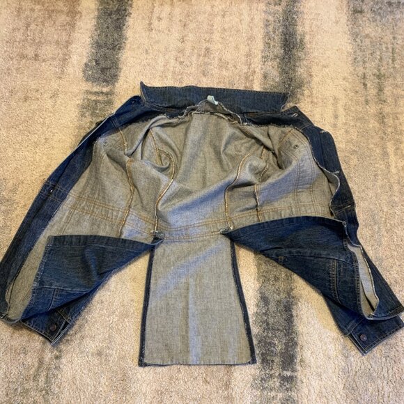 Vintage 1970's Levi's Dark Wash Split Back Denim Jacket Size Small - Picture 8 of 14